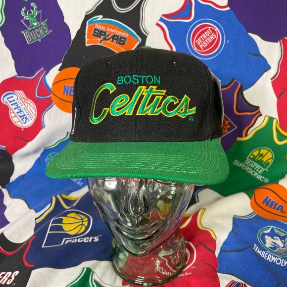 Vintage Sports Specialties Script Boston Celtics NBA Black